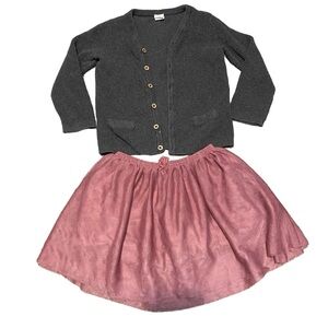 H&M Toddler Girl Lot 3T Old Navy Tulle Skirt Charcoal Cardigan Sweater 4/$20 🛑